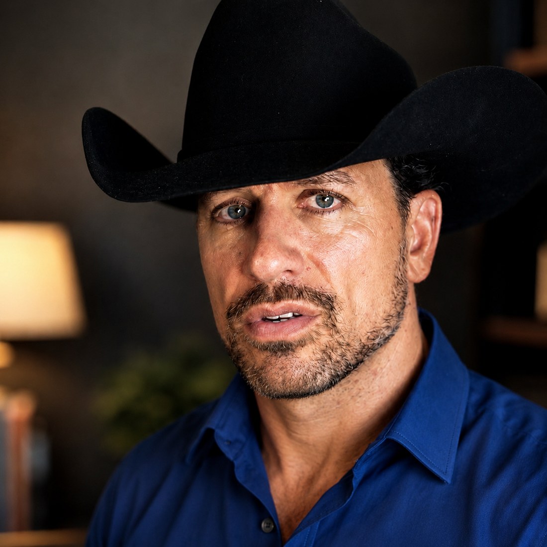 Sean Pruitt in his black cowboy hat